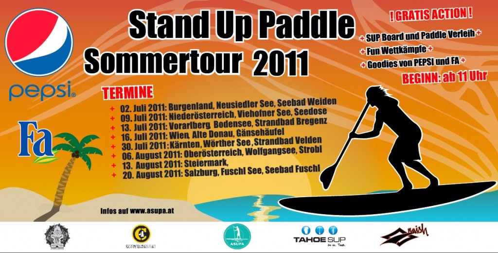 Sup Supsommertour 1024x521 Stand Up Paddle Sommertour Österreich 2011